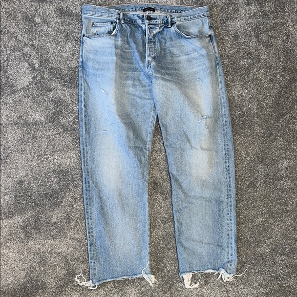 John Elliot Distressed Light Blue Jeans Men’s Size 36x30 - Picture 1 of 5